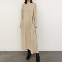 핑크닷 110 바인플리츠원피스. 반목 니트롱원피스. 플리츠주름포인트 우아한원피스