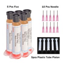 Paste FLUX 납땜용제 도금액 액상 솔더윅 5pcs 10cc 솔더링 페이스트 플럭스 그리스 10pcs 바늘 rma223 rma-223 칩 led bga smd pga 수리, b