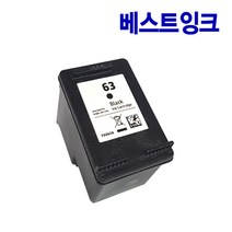 HP63 HP63XL F6U62AA F6U61AA F6U64AA F6U63AA DESKJET 1110 1610 2130 2131 2132 2580 3630 4524 4650, 1개, 1. HP63 검정