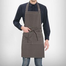 [에이치플러스몰] 목걸이형 단색 앞치마 다크카키 배식용 청소용 세척