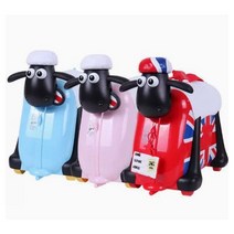 숀더쉽 영국 양 캐릭터 유아 아동 키즈 캐리어 킥보드 탑승 승용 캐리어 여행가방