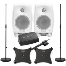 Genelec 8320A 화이트 + GLM 4 Kit + 제네렉 정품 스탠드 패키지