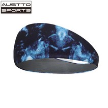 스포츠용품 액세서리 Austto-슬림한 스포츠 헤드밴드 쿨링 스웨트밴드 남성 및 여성용 헤어 밴드, 02 Blue