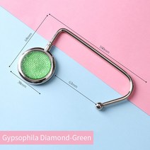 크리 에이 티브 가방 테이블 후크 크로 셰 뜨개질 핸드백 테이블 홀더 테이블 지갑 후크 휴대용 금속 아크릴 다이아몬드 옷걸이 데스크 스토리지 후크, B-4