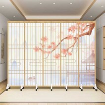 일본 병풍 바람막이 실내 공간분리 일식집 식당 동양화, 10.로즈 레드(6 방풍 )