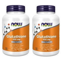 NOW Glutathione 500 mg 120 Veg 캡슐 x 2개, 120정