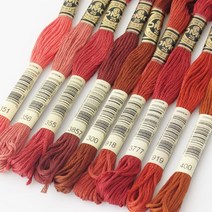 퀼팅맘 DMC 25번 십자수 면사 (레드계열 9종), 400