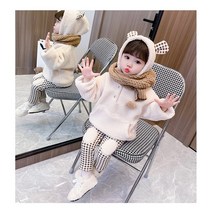 더쭈야 유아 아기 상하복 아동 여아 키즈 자매 겨울상하복 뽀글 체크 레깅스 등원 나들이 데일리