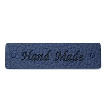 가죽라벨(Hand Made) 진남색
