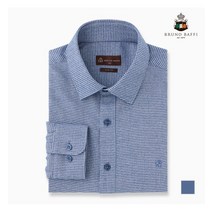 인디안 BRUNO BAFFI 블루 뉴베이직 잔패턴 긴팔셔츠_MANTLWW8451