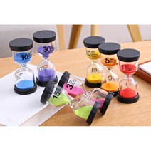 띵덕 칼라풀모래시계 양치 회의 사우나 공부, 모래시계 1분 노랑