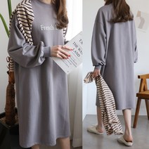하늘바라기 여성용 프렌치 나염 쭈리 원피스