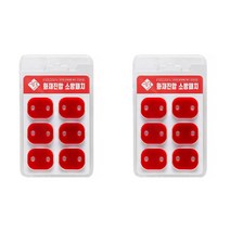 조은프로테크 파이어립 자동소화 패치 콘센트형 6개입, 2개, 레드