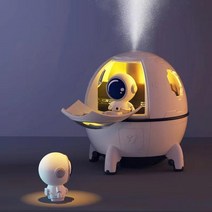 전기 초음파 가습기 사무실 원룸 우주 비행사 아로마 테라피 공기 가습기 정수기 USB 전기 물 향수 디퓨저 휴미디파이어 홈 룸 스페이스쉽, 03 White 2, 01 USB Cable