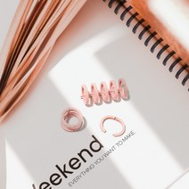 셀프 똑딱이 제본링 바인더링 루즈링 10mm/12mm/14mm/16mm/30공바인더링/플라스틱 제본링/셀프제본링/잘라쓰는 제본링/노랑/검정/화이트/하늘/민트/핑크/제본/스프링, 핑크, 10mm