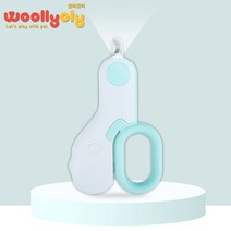 울리올리 반려동물 LED 미니 가위형 혈관 확인 발톱깎이, 스카이그린, 1개