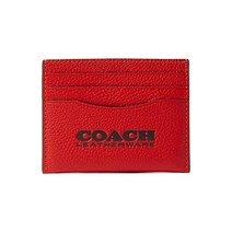 코치 가죽웨어 브랜드가 새겨진 페블 가죽 COACH 코치 플랫 드 케이스