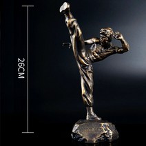 중국 쿵푸 조각 소장용 브루스 리 동상 왕 모델 기념 집 장식 선물, 01 Bronze
