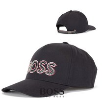 휴고 보스 남녀공용 블랙 MULTICOLOR LOGO 캡