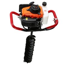 미니굴삭기 회전링크 굴착기 얼음 땅파는 천공기, 2행정 198CC+25cm 직경 드릴 비트