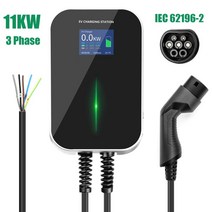 전기차충전기 evse wallbox 7kw 32a ev 자동차 wallmount 전기 자동차 충전 스테이션 유형 2 ev 케이블 iec 62196-2 1 phase for, 없음