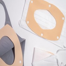 3개입 제로쓰리 여름용 화장 안묻는 마스크 이너 퍼프 패드 안쪽 속 속지 가드 가이드 뽕 틀 받침 보호대 지지대 입마개 고정클립, 루비셀, 화이트