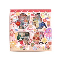 라라콩 100장박스 체리쉬 키치 스티커, 세트, FREE