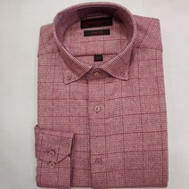 로베르따 남성!! 따끈따끈 따뜻한신상~~TR기모스판 핑크레드체크 버턴다운 캐주얼 슬림핏남방셔츠RM42518