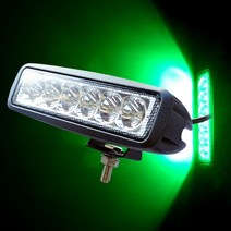 12-24V 공용 18W 방수형 LED서치라이트 그린LED 작업등 집어등 캠핑조명 헤드램프 해루등, 본품 1개