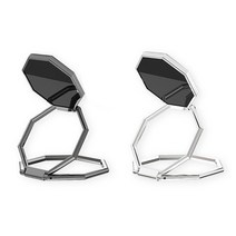 JS라이프 옥타 링 접이식 핸드폰 거치대 스마트링, 1set, 실버/블랙