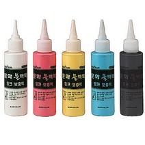 [문구조아] 문화 물백묵 잉크 보충액 더존1입 노랑, 6개