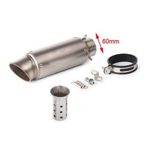 51mm 60mm 배기 SC 머플러 야마하 혼다 GSR750 Z250SL Ninja400 Z800 900 CBR300 500 S1000 ER6N SV650 R1, 06 -S-C- 60mm