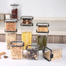 LOVFIR 냉동실 정리용기 풀세트 수납 용기 플라 투명하다 스틱밀폐용기 X 6개, 460 X 2+700 X 2+950 X 2