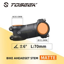 자전거부품TOSEEK 자전거 핸들 바 스템 6 도 17 탄소 알루미늄 Mtb 초경량 도로 산악 테이블 부품, 02 Matte 6 degree 70mm
