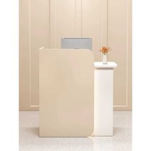 카페 계산대 안내데스크 미용실 매장 포스 옷가게, 아몬드+우드120x45x95cm