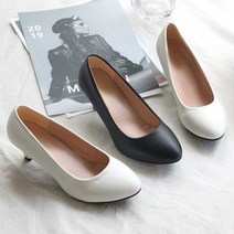 5.5cm 면접구두 여성구두 정장 펌프스 미들힐 하객룩 승무원 근무화 호텔 깔끔한단화