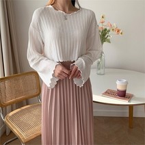 oshu / 썸머 바캉스룩 바다패션 단정한 물결 크롭 니트