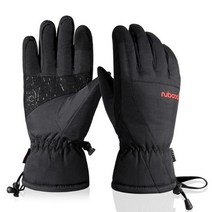 스키장갑 방한 겨울 발열 장갑Winter Professional Ski Gloves Outdoor Sports Riding Warm Non-Slip Water, 01 Black_02 M