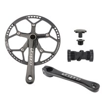 shangren 접이식 로드 바이크 크랭크셋 바텀 브래킷 130 BCD 45T 47T 53T 56T 58T 체인휠 사이클링 장비 BMX 체인링 사이클 크랭크, 56T 크랭크셋 세트, 알루미늄 합금, 검정