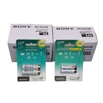 소니충전지 2개입(1카드) 니켈수소AA LR6 2000mAh 1.2V 1000회충전가능