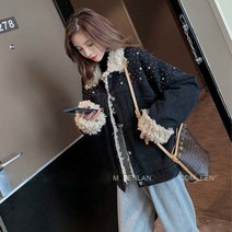 여성 양털 후리스 청자켓 플리스 기모 코트 점퍼