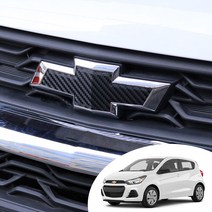 어른킹 더 넥스트 스파크 쉐보레 보타이 크로스 엠블렘 마스크 포인트 로고 데칼 스티커 자동차 랩핑 시트지, 넥스트스파크엠블렘(카본레드)