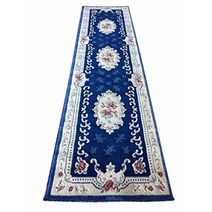 EMIRATES 전통적인 긴 Aubusson 페르시안 러너 러그 라이트 블루 레드 디자인 507 78.7cm x 260.5cm31인치 9피트 10인치 USA 미국