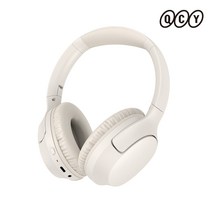 QCY H2 PRO 무선 블루투스 헤드셋 ENC 노이즈캔슬링 AS 공식 AUX, 베이지