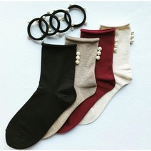 [돌돌이무지] 진주양말 + 진주머리끈 set