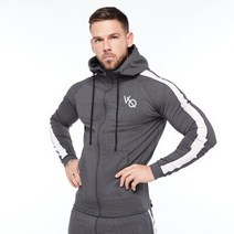 러닝복 운동복 세트 후드 바지 세트 코튼 스웨트 체육관 피트니스 훈련, xxl, 까마귀-회색