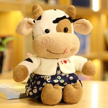 귀여운송아지 피규어 쿠션 옷을 입은 소띠해 귀여운인형, C04-70CM, T12-플라워 스커트 하비 NIU
