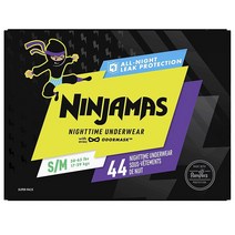 Pampers Ninjamas Nighttime Underwear 팸퍼스 닌자마스 나이트타임 트레이닝 팬츠 보이 S/M 44개입