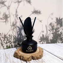 블랙 페더 디퓨저 100ml 고급인테리어 블랙 보틀 실내방향제 차량용 머리안아픈 뷰티풀제이제이 정정아마켓, 민트쇼핑백+1000, 200ml27000원, 18-JJ일랑 일랑