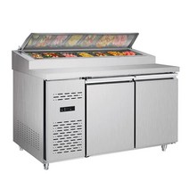 업소용 토핑냉장고 밧드 김밥 샐러드 반찬 냉장고, 1.5m 유리 커버 반찬냉장고